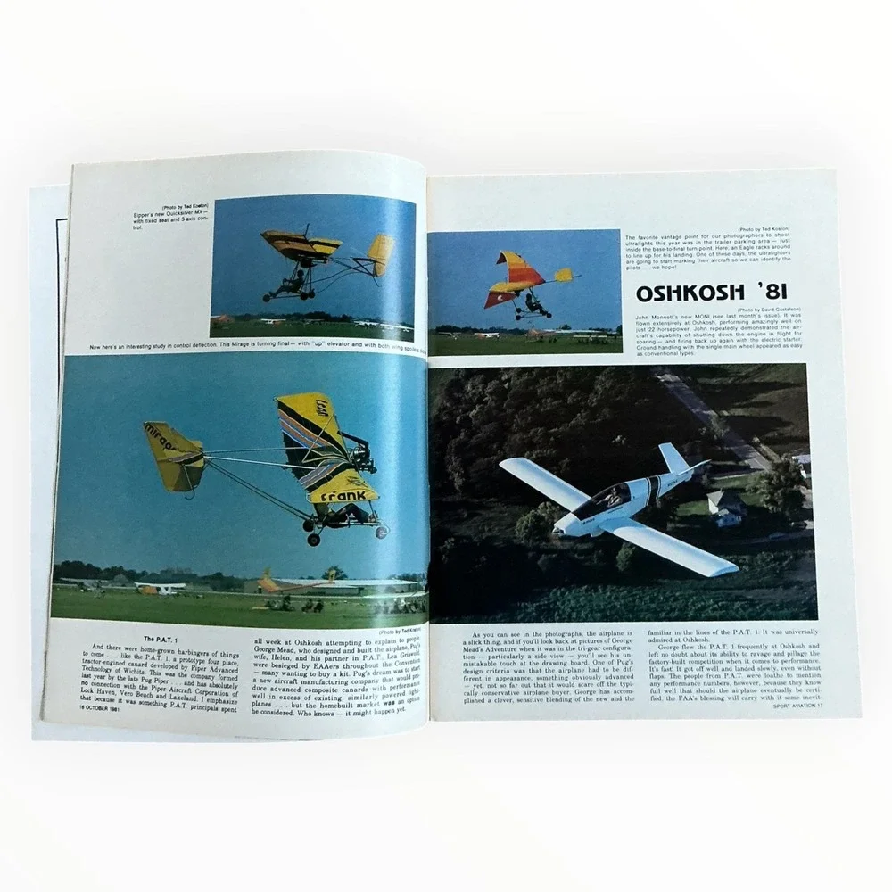 Sport Aviation October 1981 EAA Oshkosh '81 Burt Rutan Experimental Aircraft